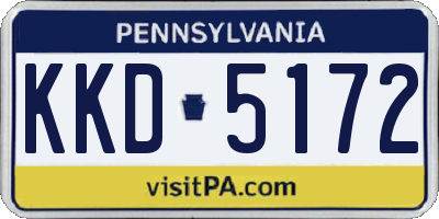 PA license plate KKD5172