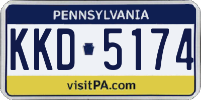 PA license plate KKD5174