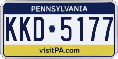 PA license plate KKD5177