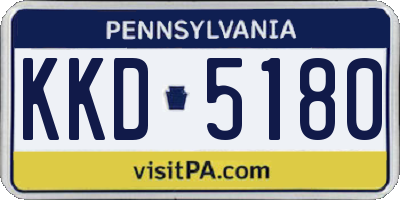 PA license plate KKD5180