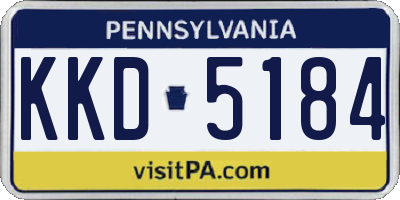 PA license plate KKD5184