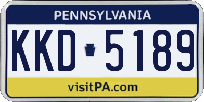 PA license plate KKD5189