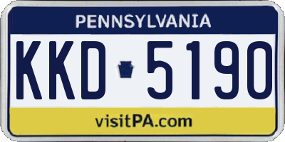 PA license plate KKD5190