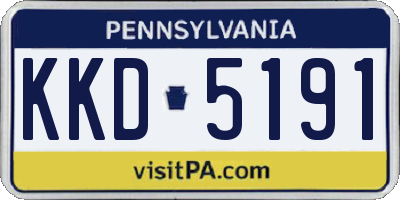 PA license plate KKD5191
