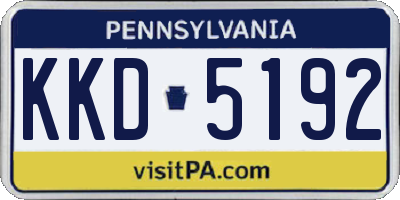 PA license plate KKD5192