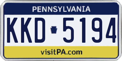 PA license plate KKD5194