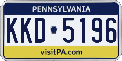 PA license plate KKD5196
