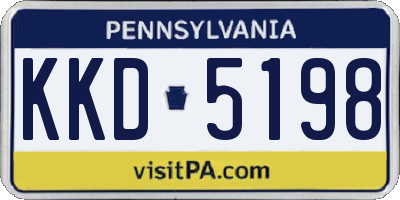 PA license plate KKD5198