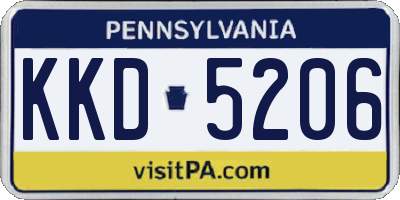 PA license plate KKD5206