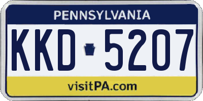 PA license plate KKD5207