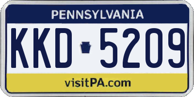 PA license plate KKD5209