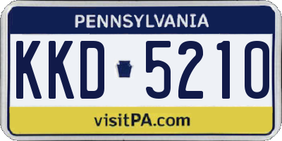PA license plate KKD5210