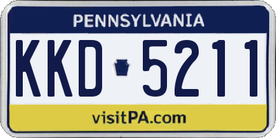 PA license plate KKD5211
