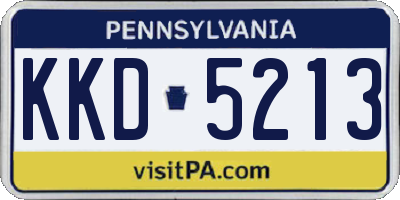 PA license plate KKD5213