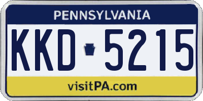 PA license plate KKD5215
