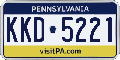 PA license plate KKD5221