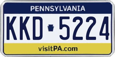 PA license plate KKD5224