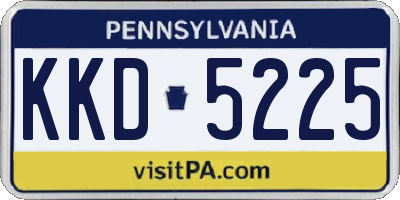 PA license plate KKD5225