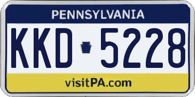PA license plate KKD5228