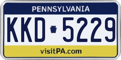 PA license plate KKD5229