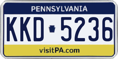 PA license plate KKD5236