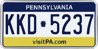 PA license plate KKD5237