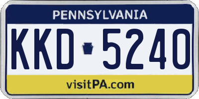 PA license plate KKD5240