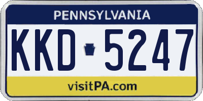 PA license plate KKD5247