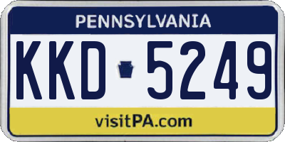 PA license plate KKD5249