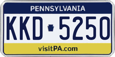 PA license plate KKD5250