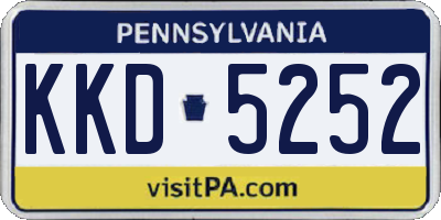 PA license plate KKD5252