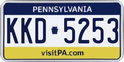 PA license plate KKD5253