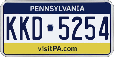 PA license plate KKD5254