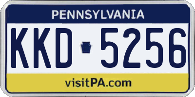 PA license plate KKD5256