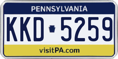 PA license plate KKD5259