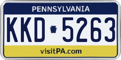 PA license plate KKD5263