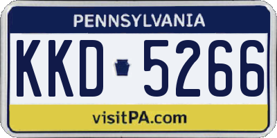 PA license plate KKD5266
