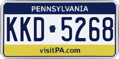 PA license plate KKD5268