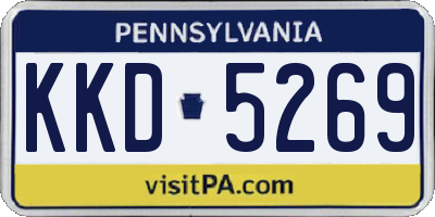 PA license plate KKD5269
