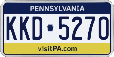 PA license plate KKD5270