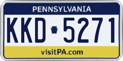 PA license plate KKD5271