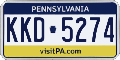 PA license plate KKD5274