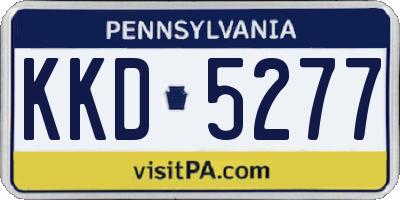 PA license plate KKD5277