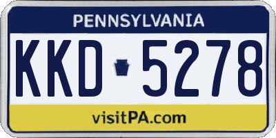 PA license plate KKD5278