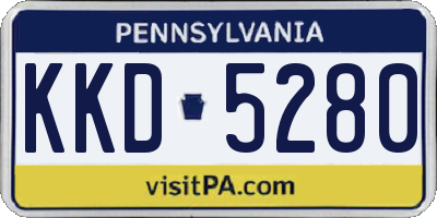 PA license plate KKD5280
