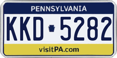 PA license plate KKD5282