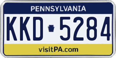 PA license plate KKD5284