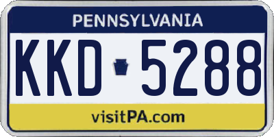 PA license plate KKD5288