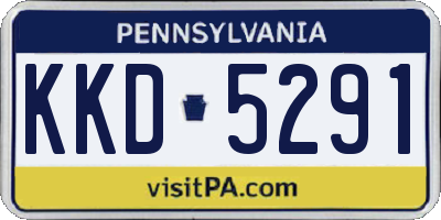 PA license plate KKD5291