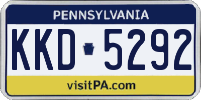 PA license plate KKD5292
